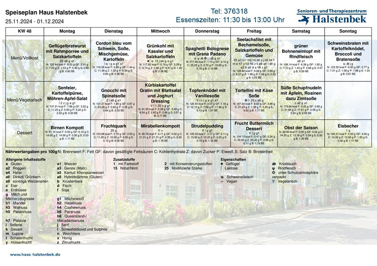 Speiseplan KW 46